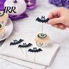 Halloween Dessert Table Decor 8 Pcs Bat Cupcake Toppers, Black Cake Cute Shaped Topper Picks for Halloween, Baby Shower, Birthday Party Decoration