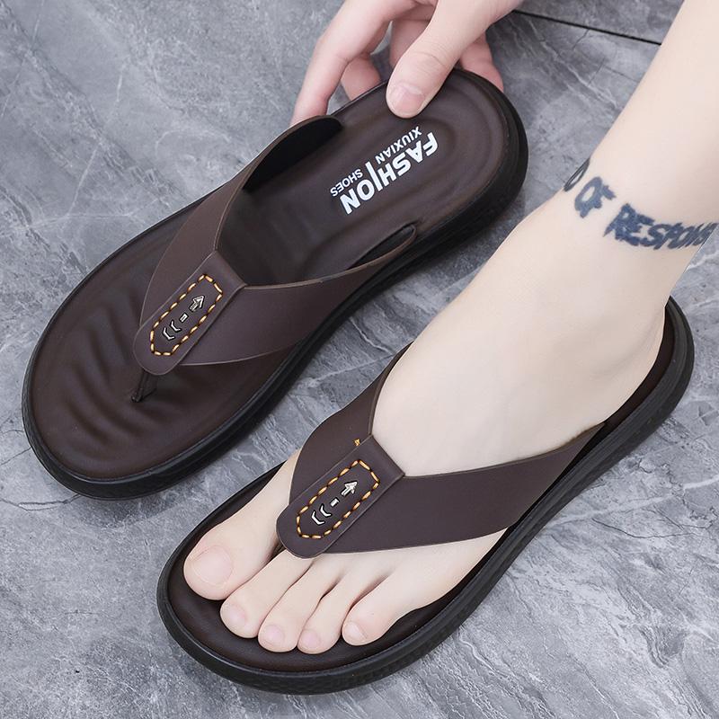 Summer Men's Outdoor Casual Slippers Flip Flops Anti Slip Waterproof Comfort Beach Shoes Youth Versatile Sandals