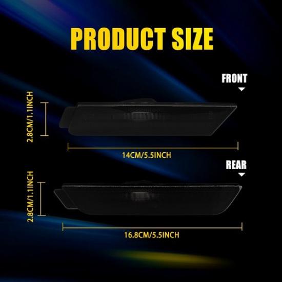 4X Front&Rear Side Marker Signal Light Reflectors Fit For Chevy Camaro 2010-2015