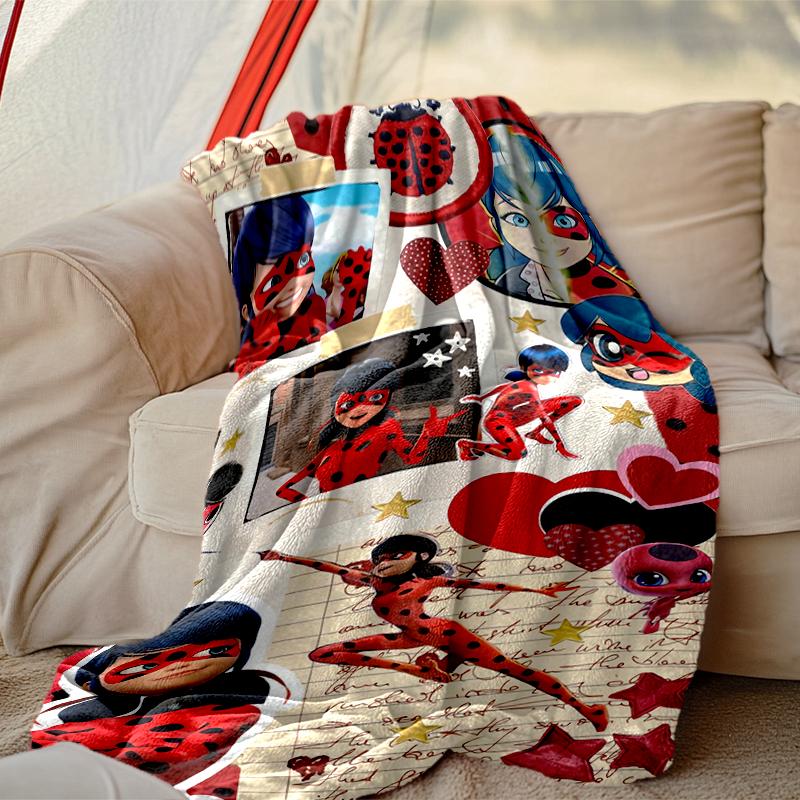 Ladybug Blanket Lightweight Print Throw Blanket For Couch, Bed, Car, A Heartfelt Gift for Your Family and Friends