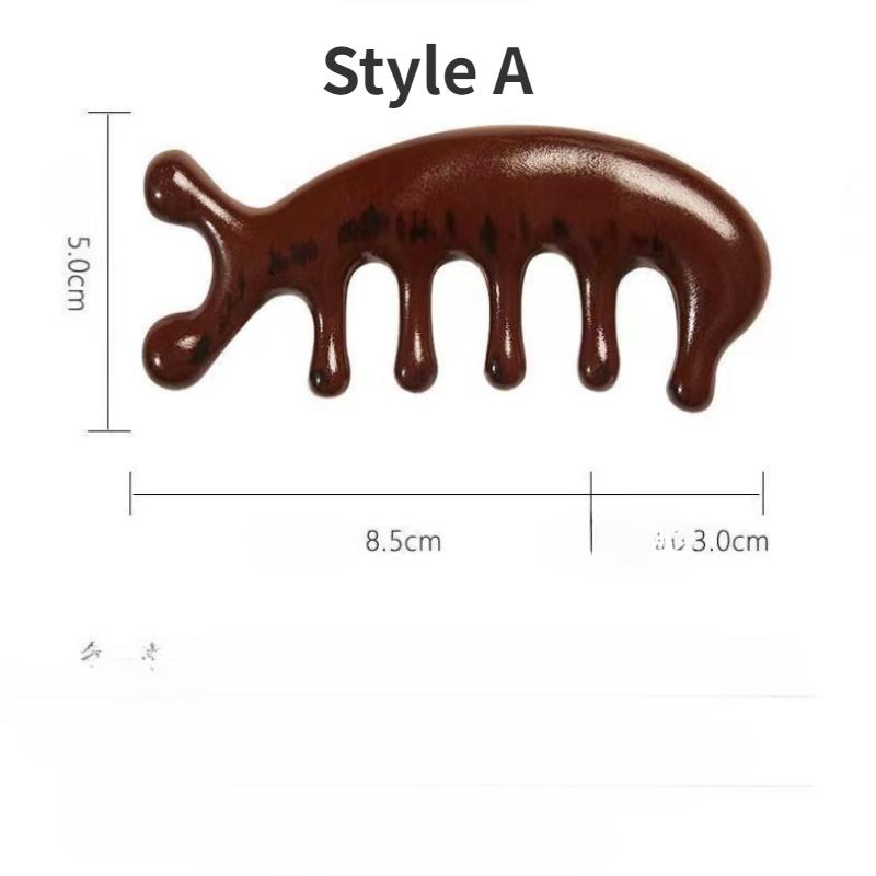 

Advanced wooden massage comb - Handheld ergonomic design for soothing scalp treatment - stimulates acupoints and relieves stress