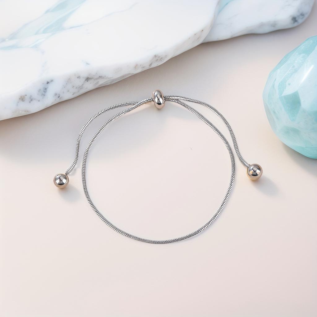 Fashion Minimalist Adjustable Gold Silver Bracelet for Women, Perfect for Vacation, Beach Party, Titanium Steel Jewelry Gift