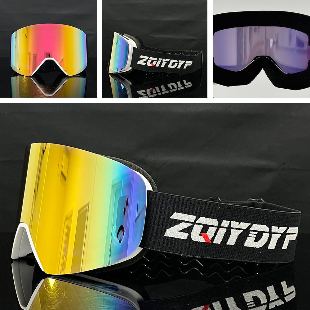 

Big Ski Snowboard Goggles Women Men Skiing Eyewear Mask UV 400 Snow Protection Over Glasses Adult Double Anti-Fog Cylindrical