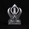 Khanda Sahib Idol Sikhisches religiöses Symbol Khanda Sahib Statue für Armaturenbrett Idol für Pooja Bürotisch Ausstellungsstück Geschenkartikel