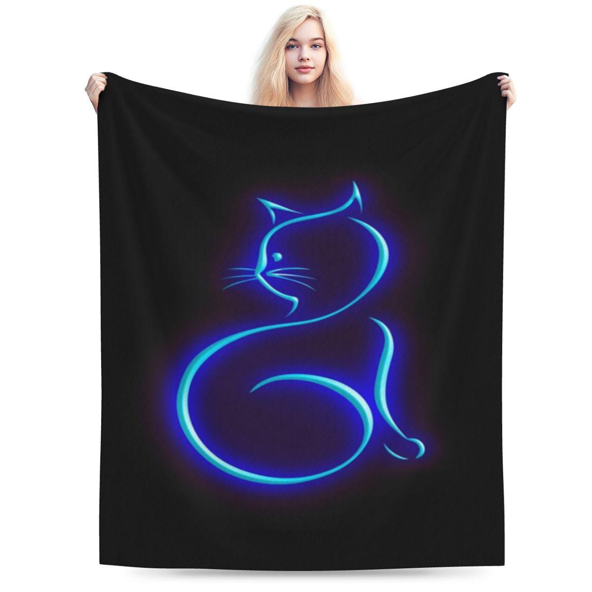 Blue Cat Lady Custom Soft Party An UltraSoft Micro Fleece Blanket 75x100cm