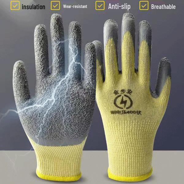 Ultra-Thin Electrician's Insulating Gloves, 400V-1000V, Anti-Slip, Wear-Resistant Safety Protection