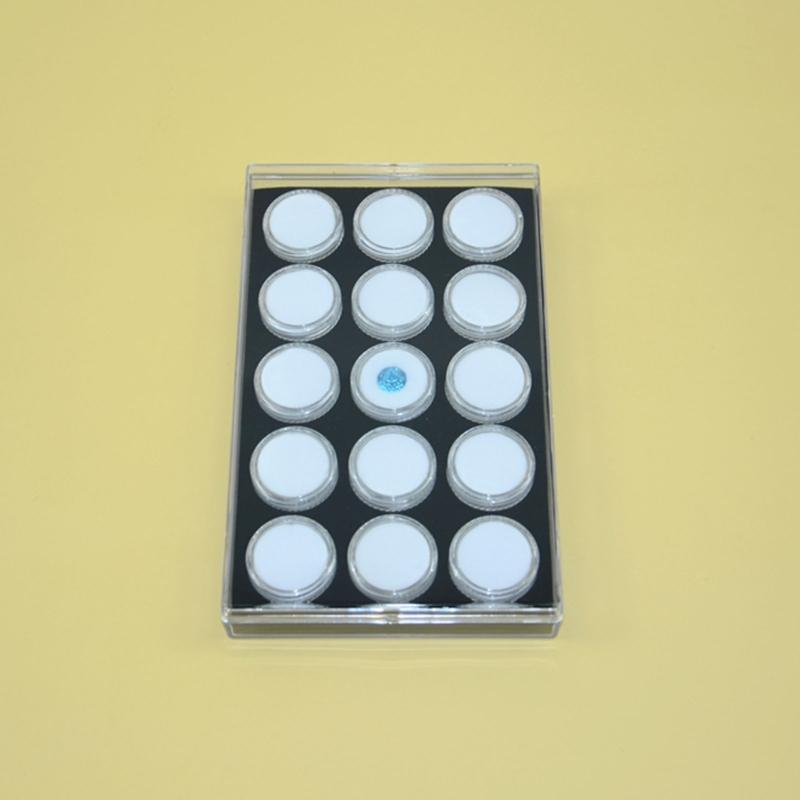 Pack of 15 Small Acrylic Gem Display Boxes with Rotating Lid Round Acrylic Containers for Neat and Secure Storage