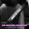 Carbon Fiber Leather Car Seat Belt Cover Shoulder Pad Neck Protection for Mercedes benz AMG C E S GLE CLC Class W204 W203 W205