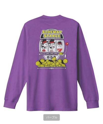 IMPROMES Lässiges SIDEWAYSTANCE Langarm-T-Shirt, Herren, Schwarz