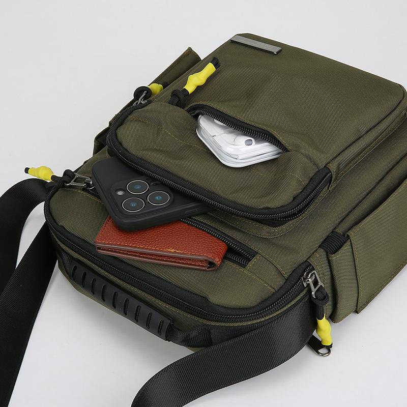 Bolsa Transversal Masculina Oxford Bolsas de Ombro Único Armazenamento de Grande Capacidade Moda Múltiplos Bolsos Bolsa Transversal para Viagem de Negócios Mochila Diária