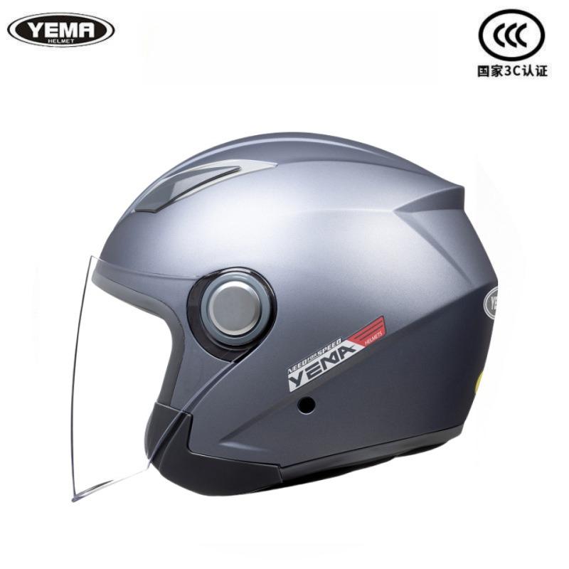 3/4 Helmet Autumn and Winter Warm Ear Protector Half Helmet Unisex New National Standard Class A Four Seasons Electric Vehicle Helmet