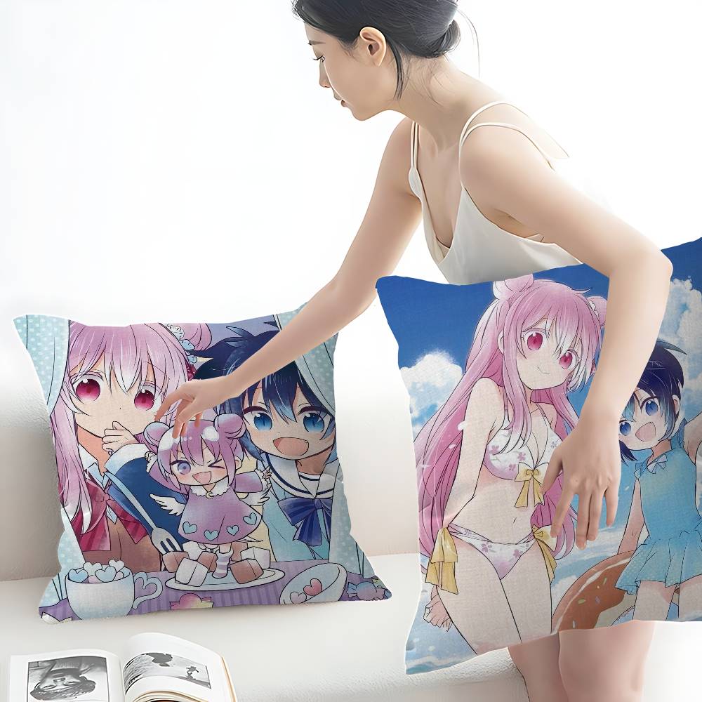 Happy Sugar Life cartoon Pillow Cover for Bedroom Room and Living Room Sofa Decorative Cushion Cover