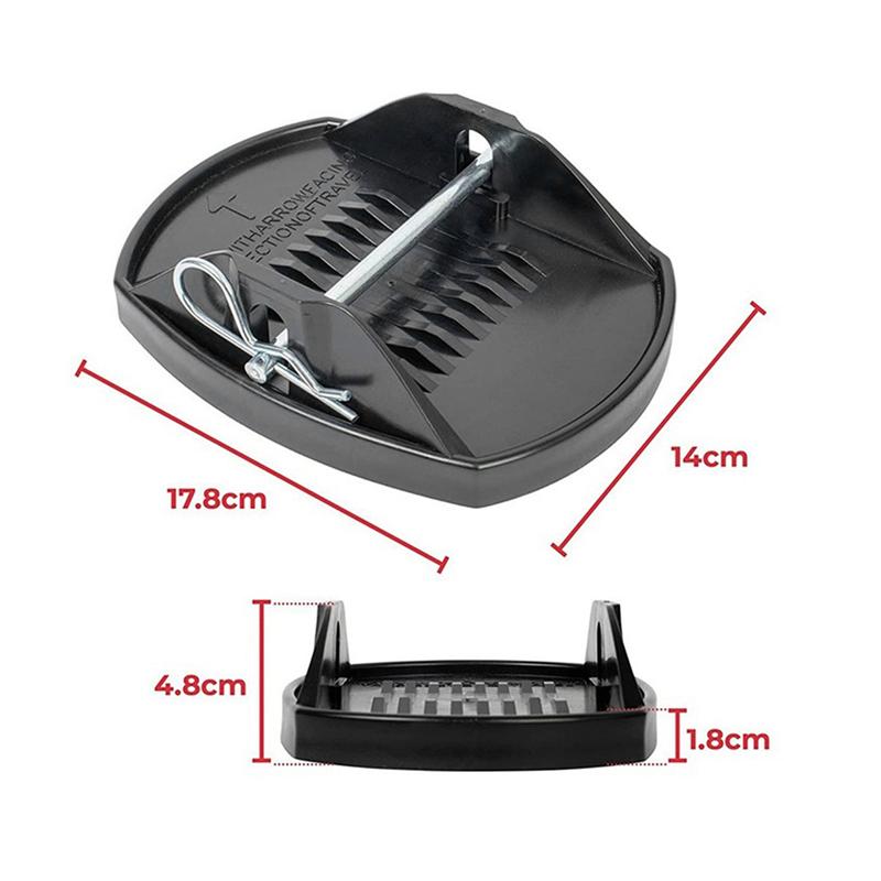 Kit de 4 Calços de Macaco para Caravana Nivelador Base de Roda Suporte de Perna Metal Preto+Plástico Para Autocaravanas Reboques Campers RV-A87Q