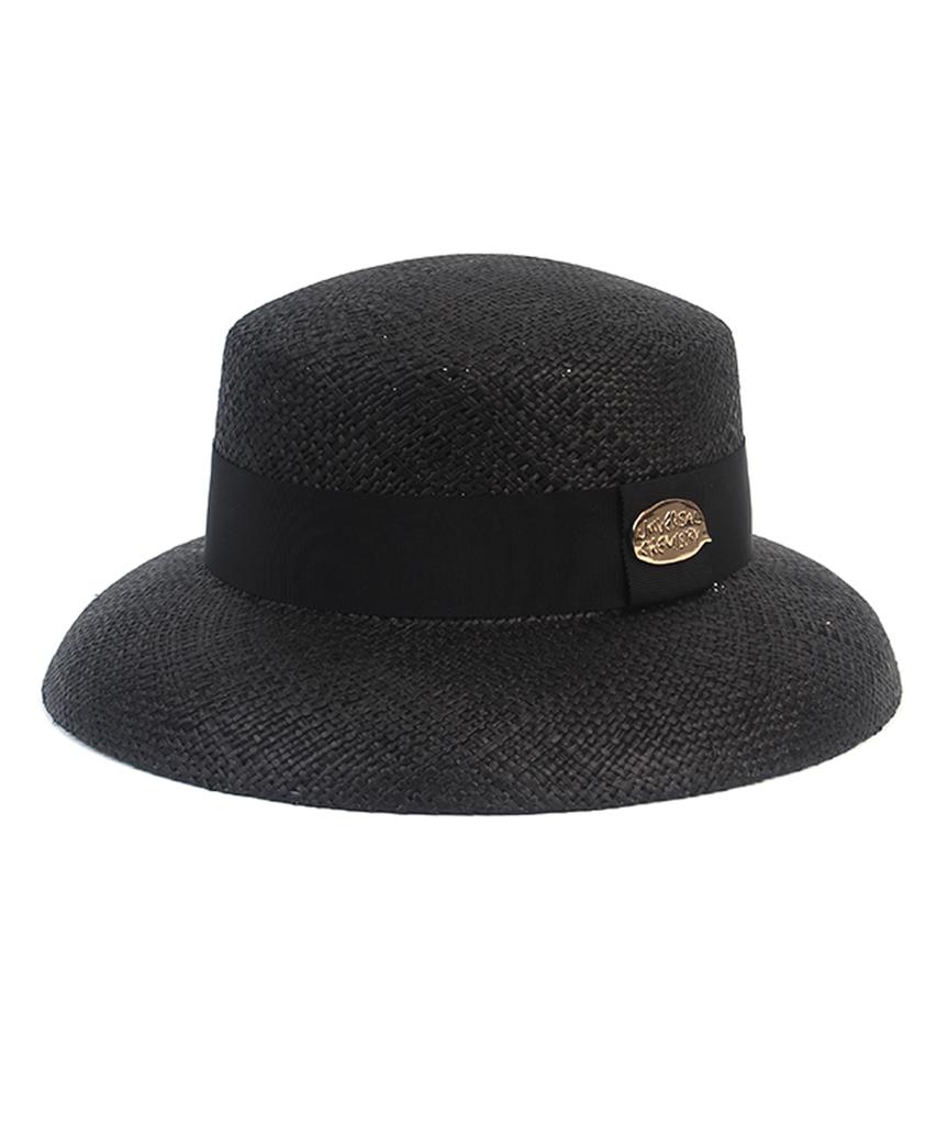 Yunibeosyeolkemiseuteuli Bau Bowl Black Panama Hat Summer Fedora