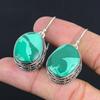 Natural Malachite Gemstone Drop/Dangle Vintage Earrings 925 Silver For Women