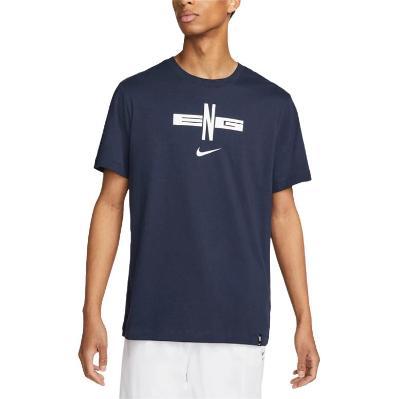 Nike T Shirts Men's Navy Blue Crew Neck Moderate Straight Fit DV0597-492