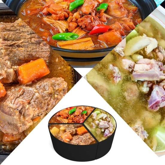 6-Quart Slow Cooker Liner Multiple Grids Leakproof Dishwasher Safe Silicone Slow Cooker Divider Cooking Liner Kitchen Accessories