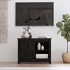 Day and Night - Day and Night Solid Black Pine Wood TV Cabinet 70x36.5x52 Cm