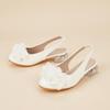 2025 Winter Lace Flower Crystal Heel Princess Shoes for Girls