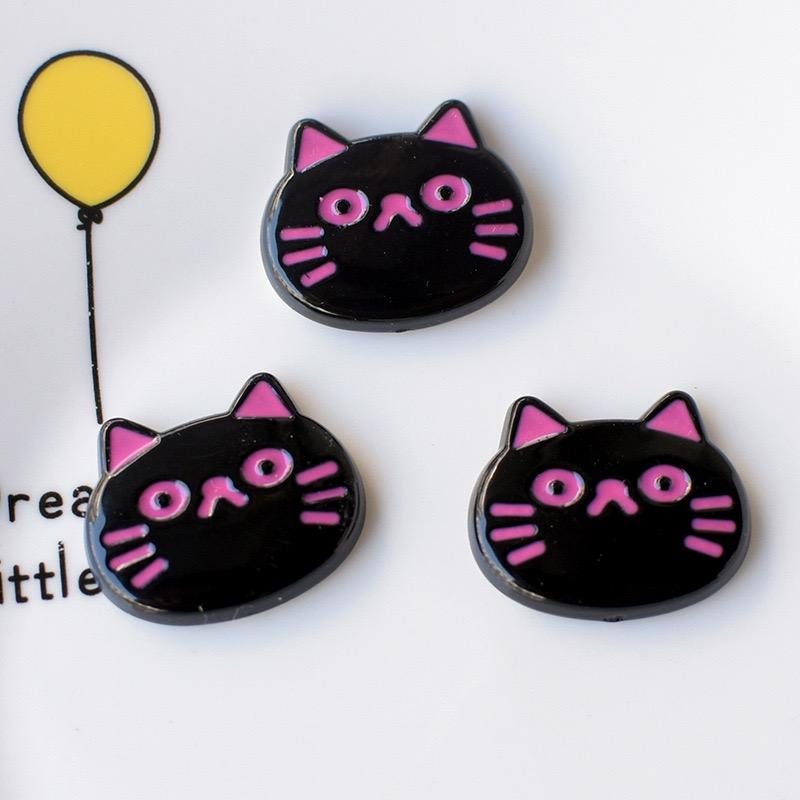 10Pcs New Cute Cartoon Little Fish, Cat Series Flat Back Ornament Jewelry Bows Accessories