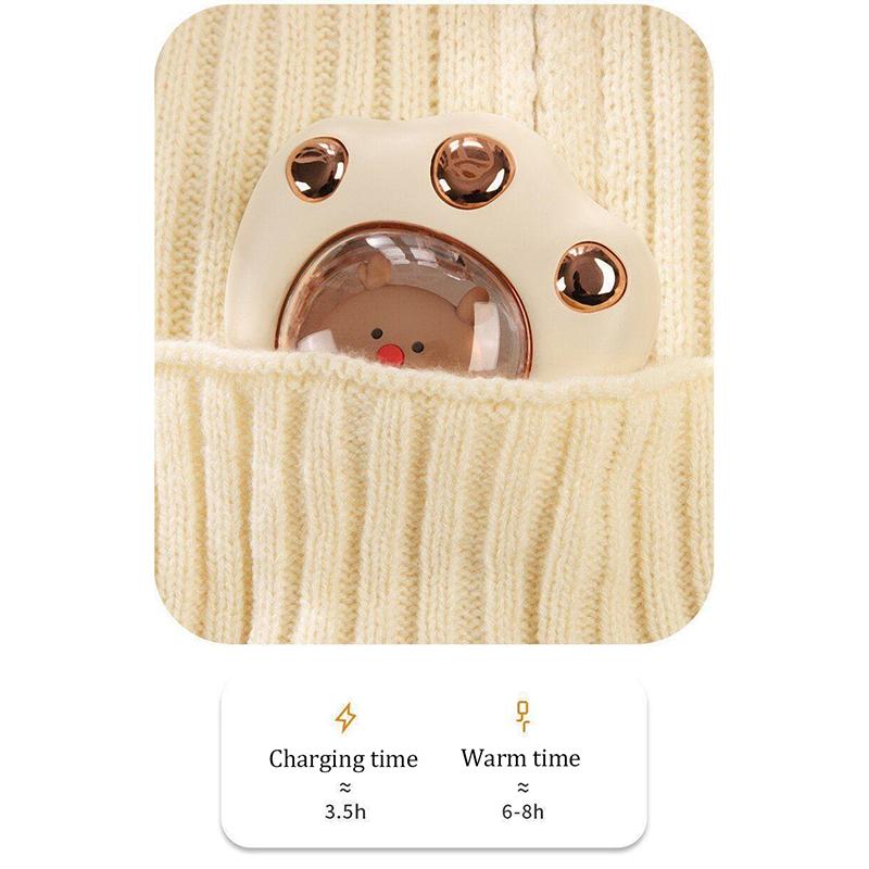Hand Warmer Cat Paw Rechargeable Built-In Battery For Students Winer Fast Usb Heater Portable Warmer For Women'S Hand