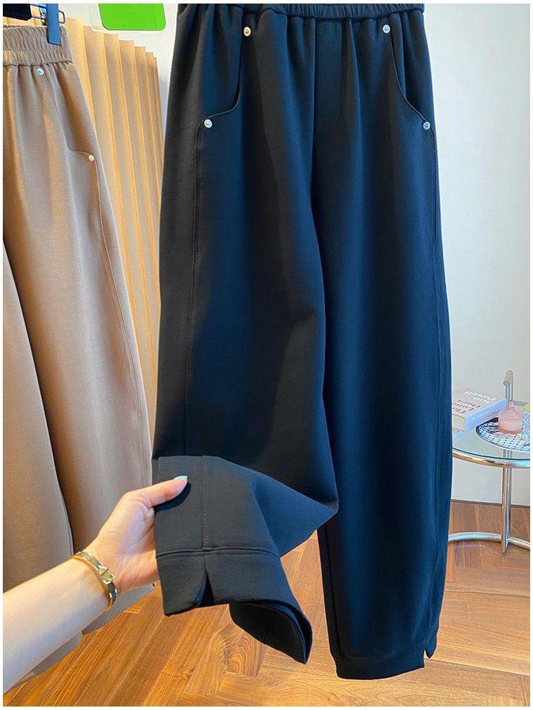 Women's Spring High Waist Loose Harem Pants - Petite Casual Lantern Style