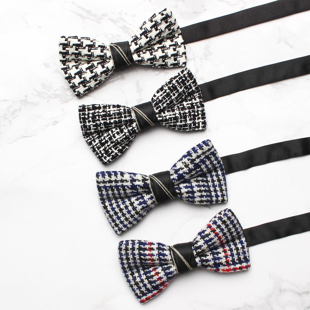 Herren Imitatwolle Hochzeit Moderator Trauzeuge Fliege, Lässige einfarbige Business Fliege