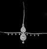 Bridal Zirconia Hair Chain with Diamond Pendant - European/American Crystal Headwear