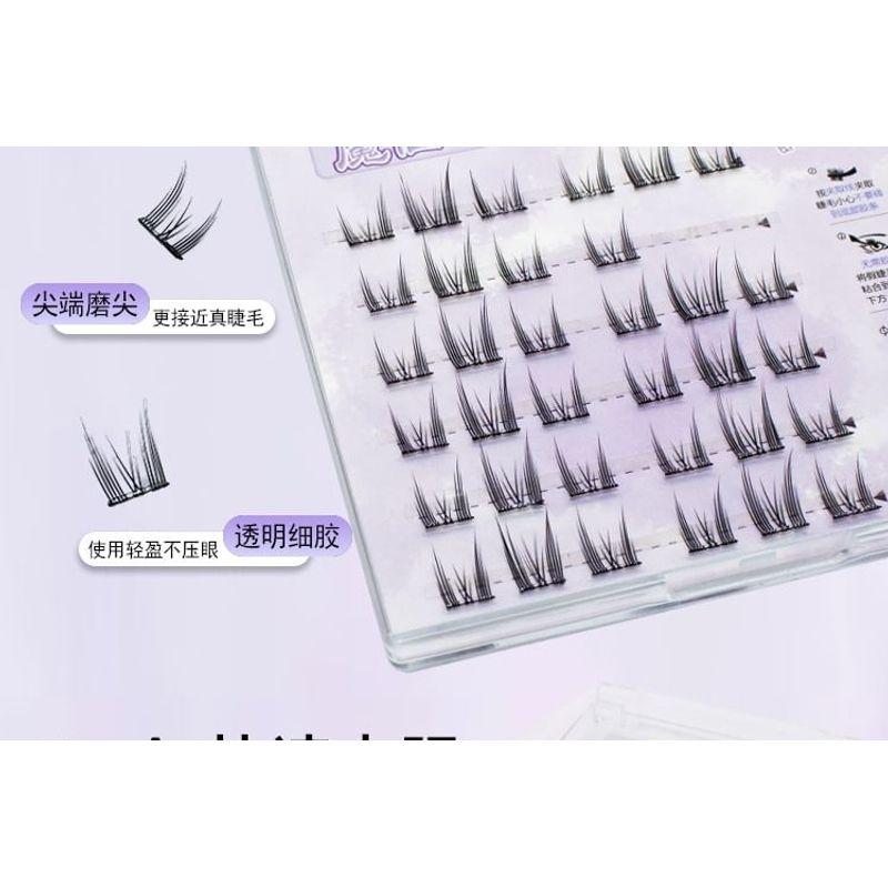 LuxeFlutter - Natural Wispy Cluster Glue-Free False Eyelashes
