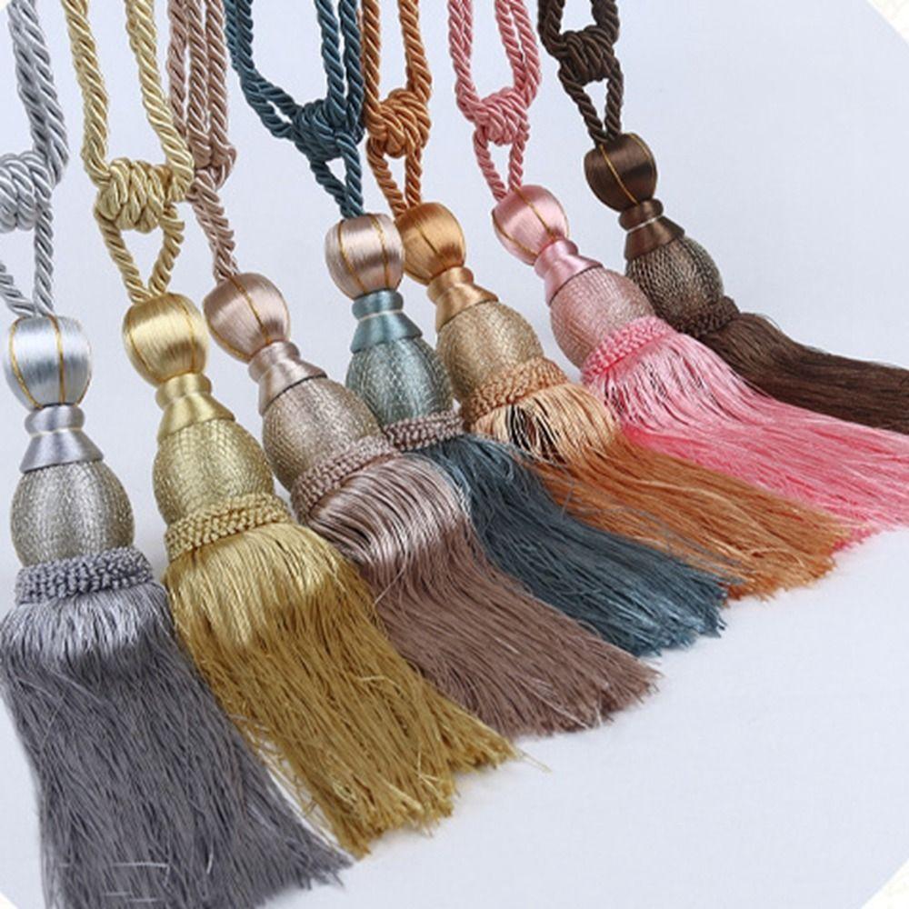 Polyester Yarn Curtain Tassels Tieback Punch-free Curtain Tennis Ball Strap  Curtain Accessories