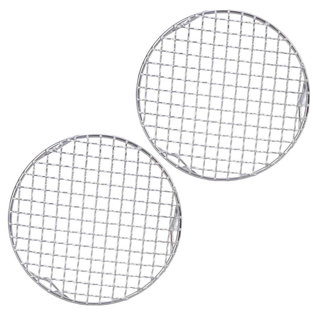 Stainless Steel Round Baking Rack Outdoor BBQ Accessories Easy Cleaning Suitable for Grilling Roasting and Cooling