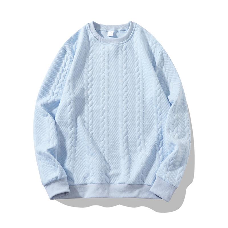 New Sweatshirt Versatile Long Sleeve Solid Color Round Neck Pullover Jacket Top