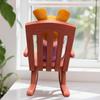 Rocking Chair Rabbit Figurine Holding Cup Cartoon Sitting Bunny Resin Statue Animal Sculpture Indoor