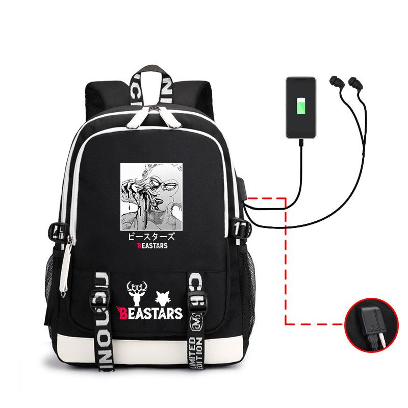 Animal Rhapsody Beastars Peripheral Women'S Bag Usb School Bag Multifunctional Large Capacity Backpack