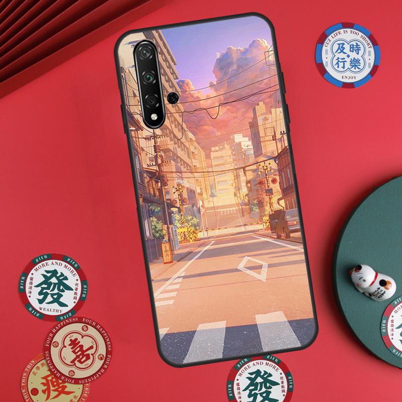 Manga Anime Street For Huawei Nova Y73 Y72 Y90 Y70 Y60 Y91 Y61 12s 12i 11i 8i 9 10 SE P40 Lite P60 P30 Pro Case