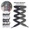 Double-Sided Reflective Reflective Shoelaces Flat Design Colorful Reflective Glow Shoelaces Glow Dark Black White Color