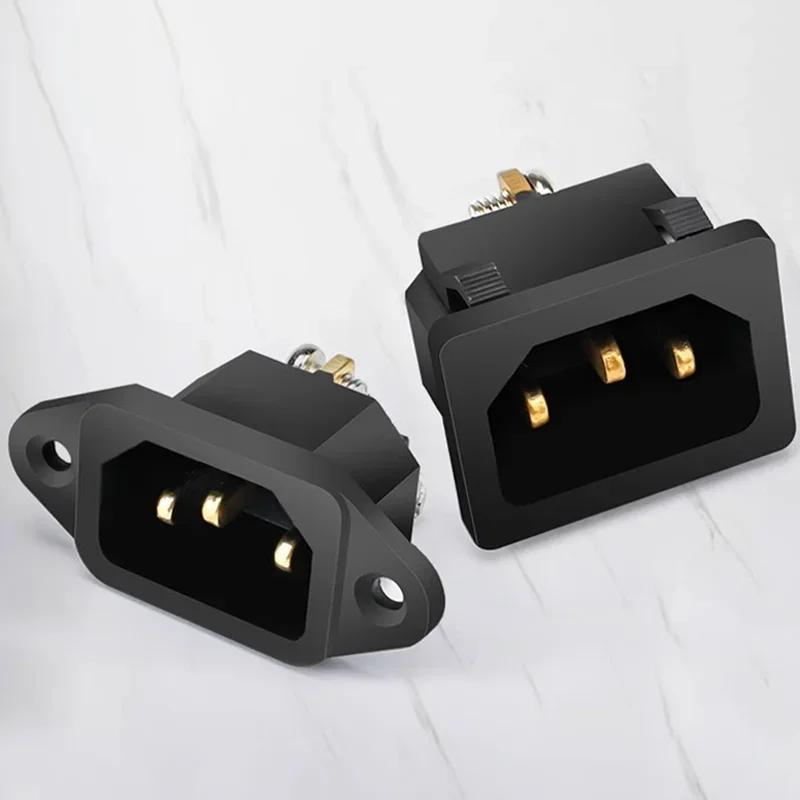 5/20Pcs AC Power Plug Socket Rocker Switch IEC 320 C13 C14 3Pin Male Female Electrical Connector with 250V 10A Fuse and Red Lamp