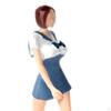1:64 Scale Girl Figure Character Model for Miniature Scene Hand Painted Collection with Short Skirt