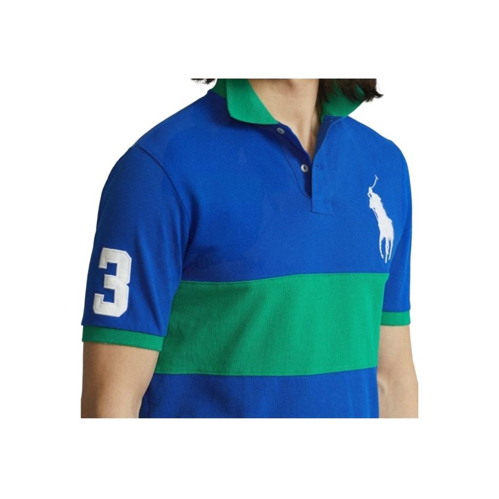 Polo Ralph Lauren Ss25 Breitgestreiftes Baumwoll-Poloshirt mit Logo-Print für Herren Oberteile 710861148-002
