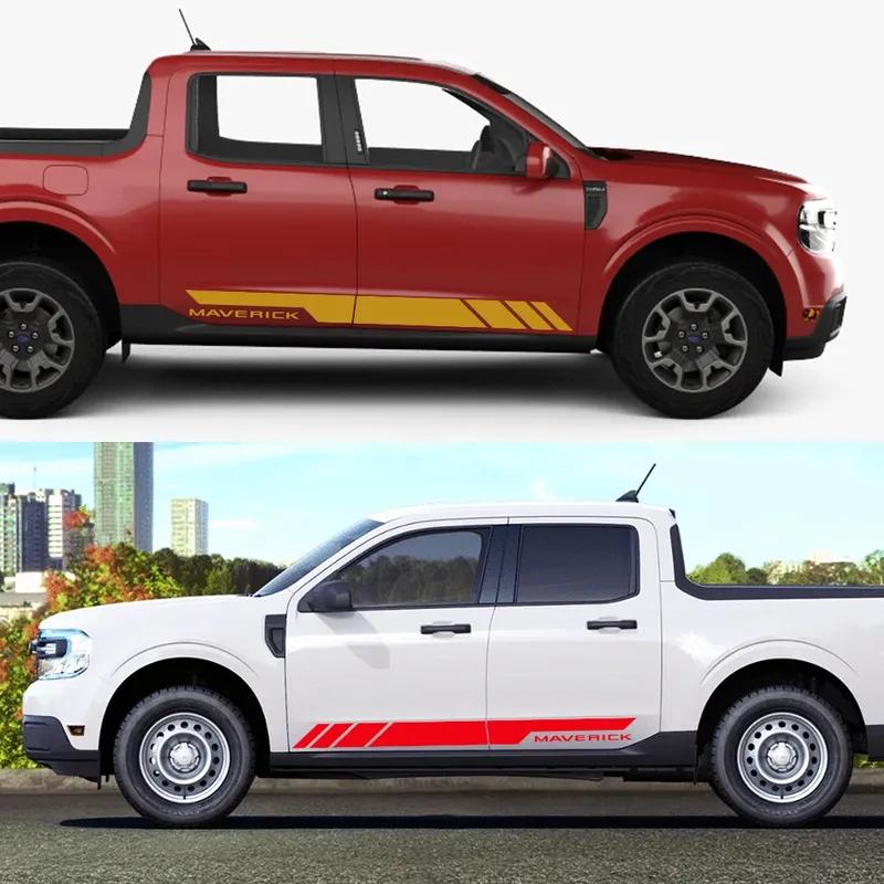 Pickup Door Side Stickers For Ford Maverick XL XLT Lariat  Truck Graphic Stripe Decor Decal Car Vinyl Cover Auto Accessories