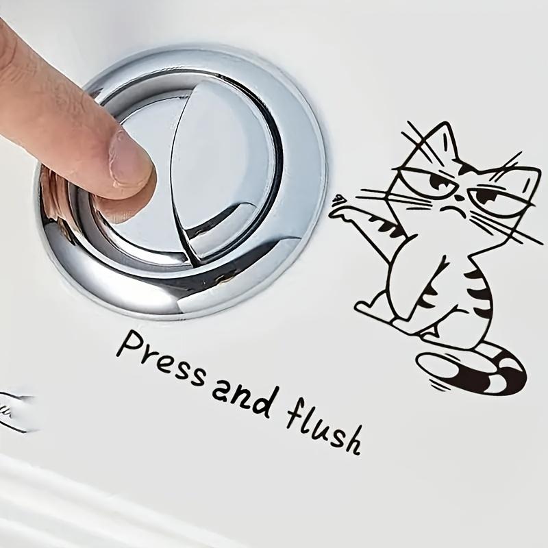 

1PC Cartoon Cute Kitten Toilet Sticker, Removable PVC Bathroom Wall Decal for Toilet Bathtub, Self Adhesive United States