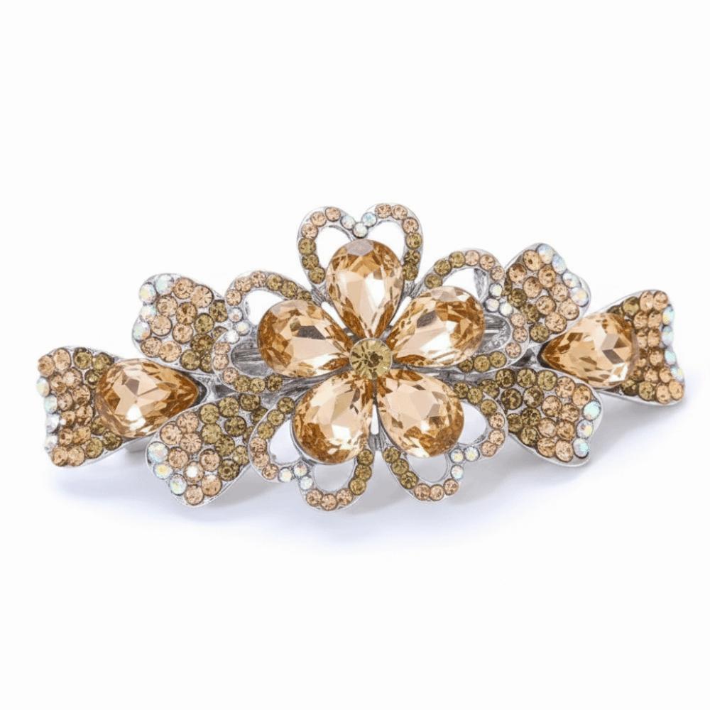 8.5cm Rhinestone Hair Clip Elegant Diamond Encrusted Ponytail Hair Clip Spring Loaded Large Size Diamond Encrusted Hair Clips шампанского