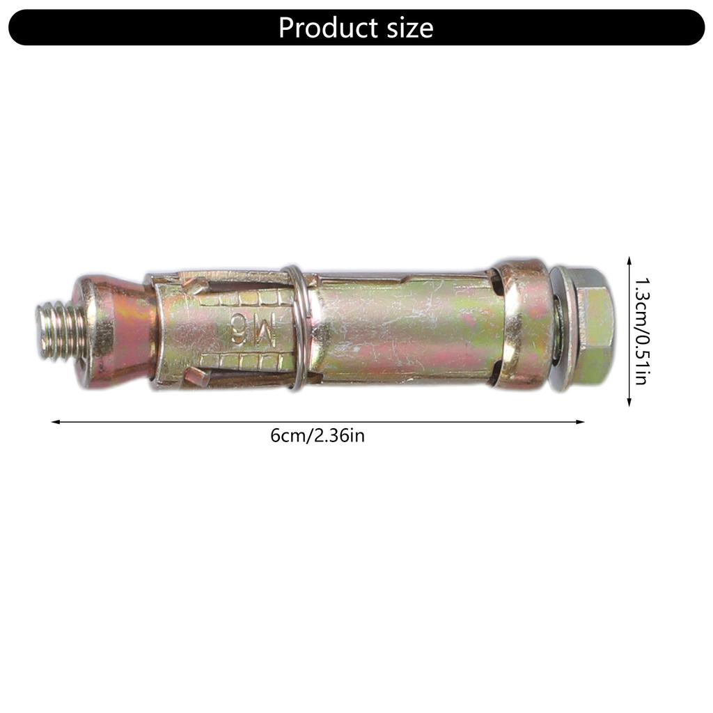 Pack of 10 Portable Sturdy Expansion Anchors Bolts Craft Supplies Accessory for Concrete Stone and Solid Brick