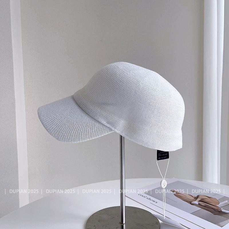 Japanese Simple Breathable Knitted Cap Women's Summer Elegant Versatile Equestrian Hat Outdoor Travel Sun Baseball Cap
