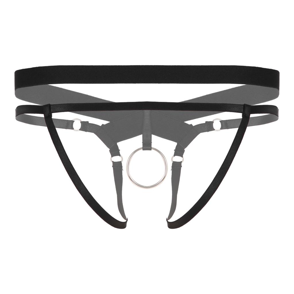 Men Hollow Out Strappy Thongs O Ring G-string Low Rise T-back Underwear