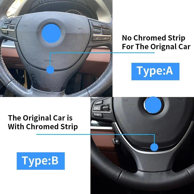 LHD RHD Car Steering Wheel Cover Trim For BMW 5 5GT 6 7 Series F10 F11 F07 F06 F12 F01 F02 2009-2016 Replacement