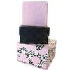 Les Trésors De Lily [N6360] - Set of 3 Nesting Boxes 'Baroque Art' Pink Black