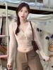 Women's Lace V-Neck Long Sleeve Bow Tie T-Shirt, Slim Fit for Autumn/Winter