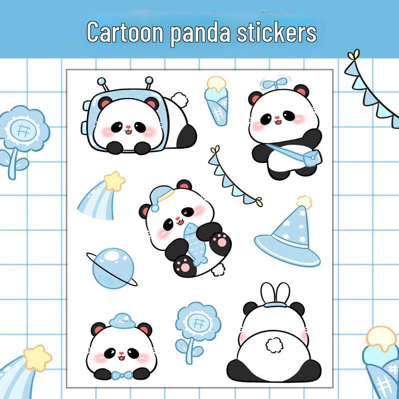 

Наклейки с изображением панды для детей — самодельные водонепроницаемые наклейки для бутылок с водой, телефонов и многого другого
