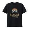 Womens Vintage Glacier National Park Summit T Shirt Vintage Washed Homme Stylish Fashion Soft Slightly Streetwear Stretched